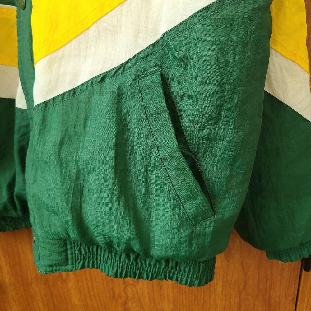 Green Bay Packers Mens M Jacket Zip Starter Pro Line NFL Football Vtg 90s Nylon - Picture 9 of 16